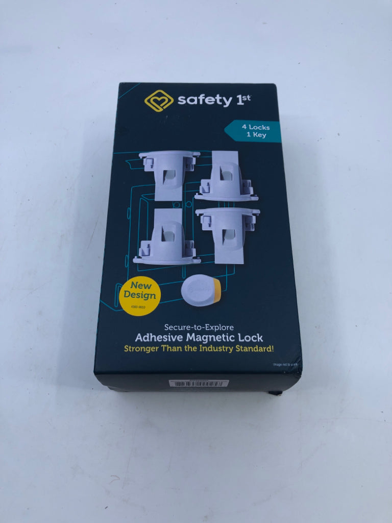 NIB SAFETY 1ST 4 ADHESIVE MAGNETIC LOCK WITH KEY