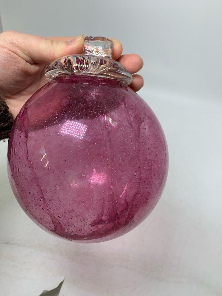 LARGE BLOWN GLASS ORB.