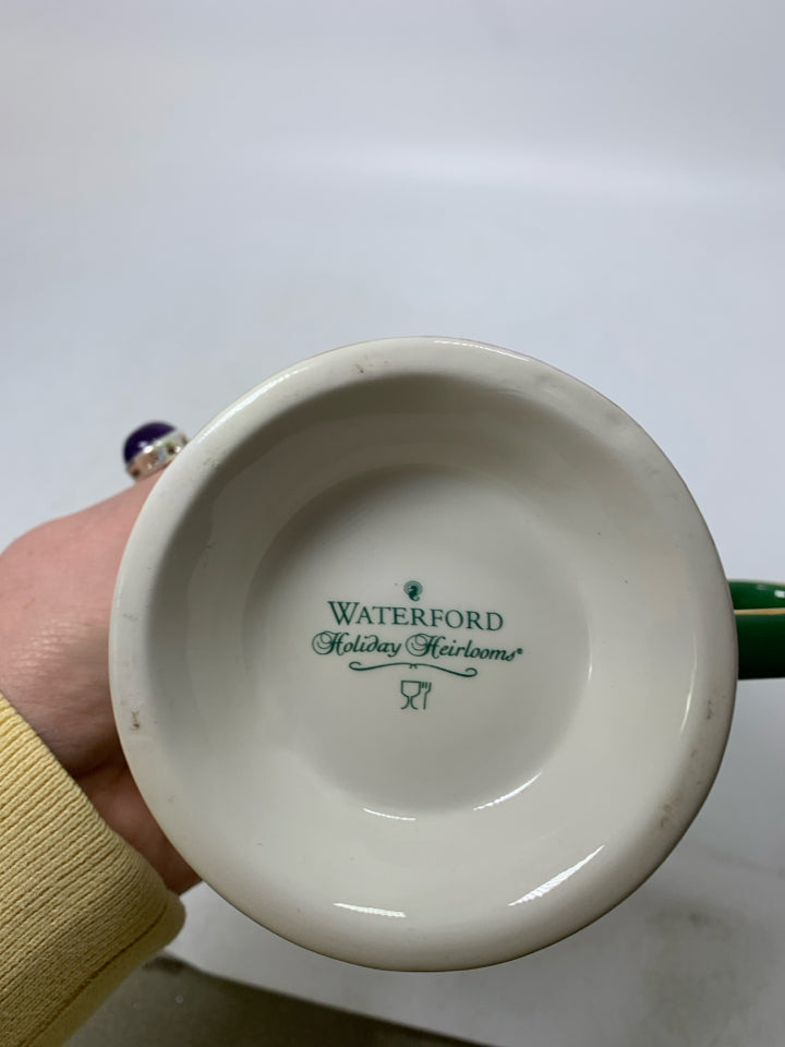 WATERFORD HOLIDAY HEIRLOOM COVERED MUG.