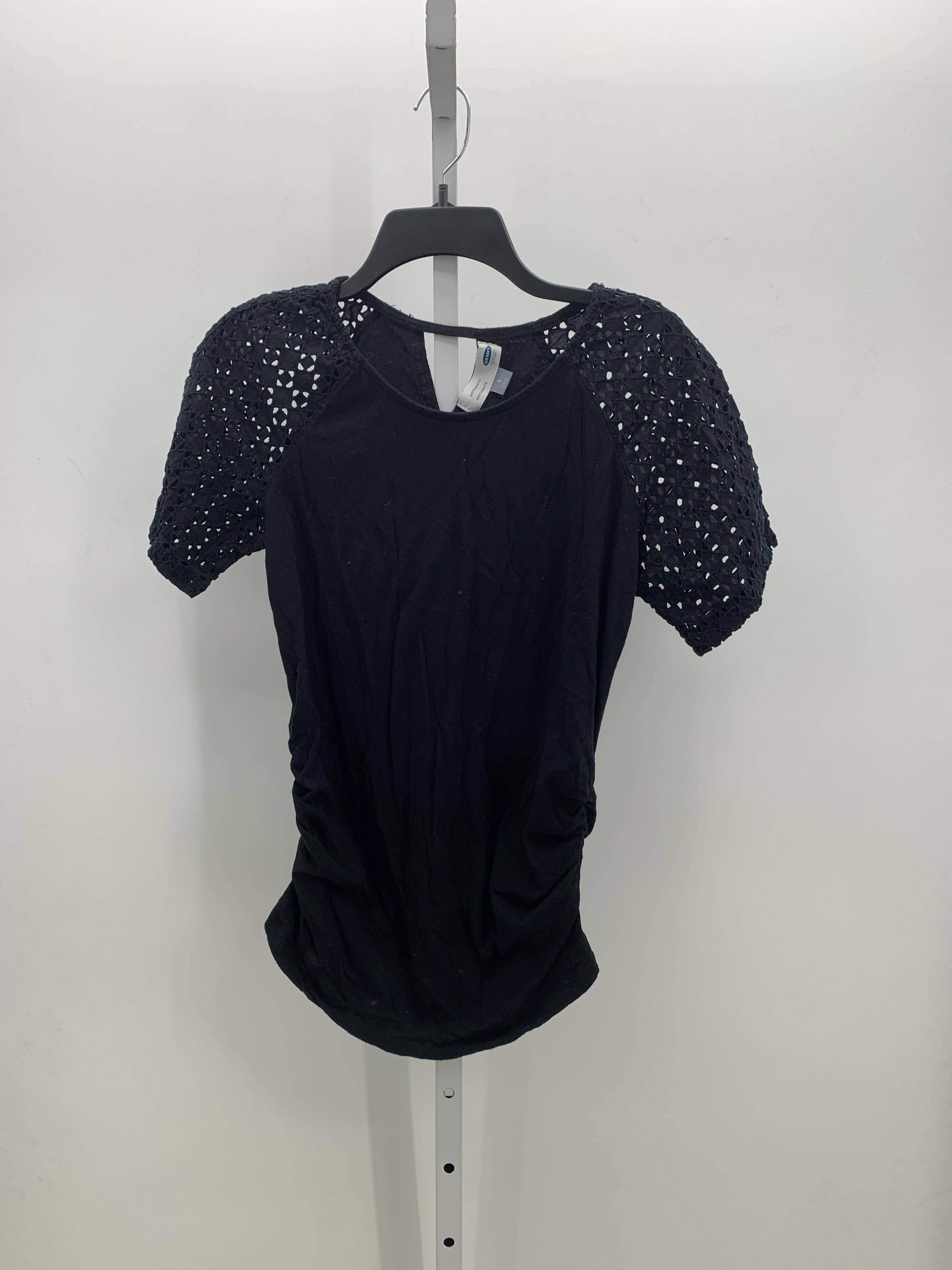 Old Navy Black Size Small Maternity Short Sleeve Shirt