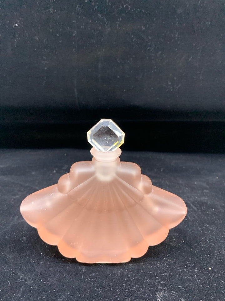 PINK VTG SHELL PERFUME EMPTY BOTTLE.