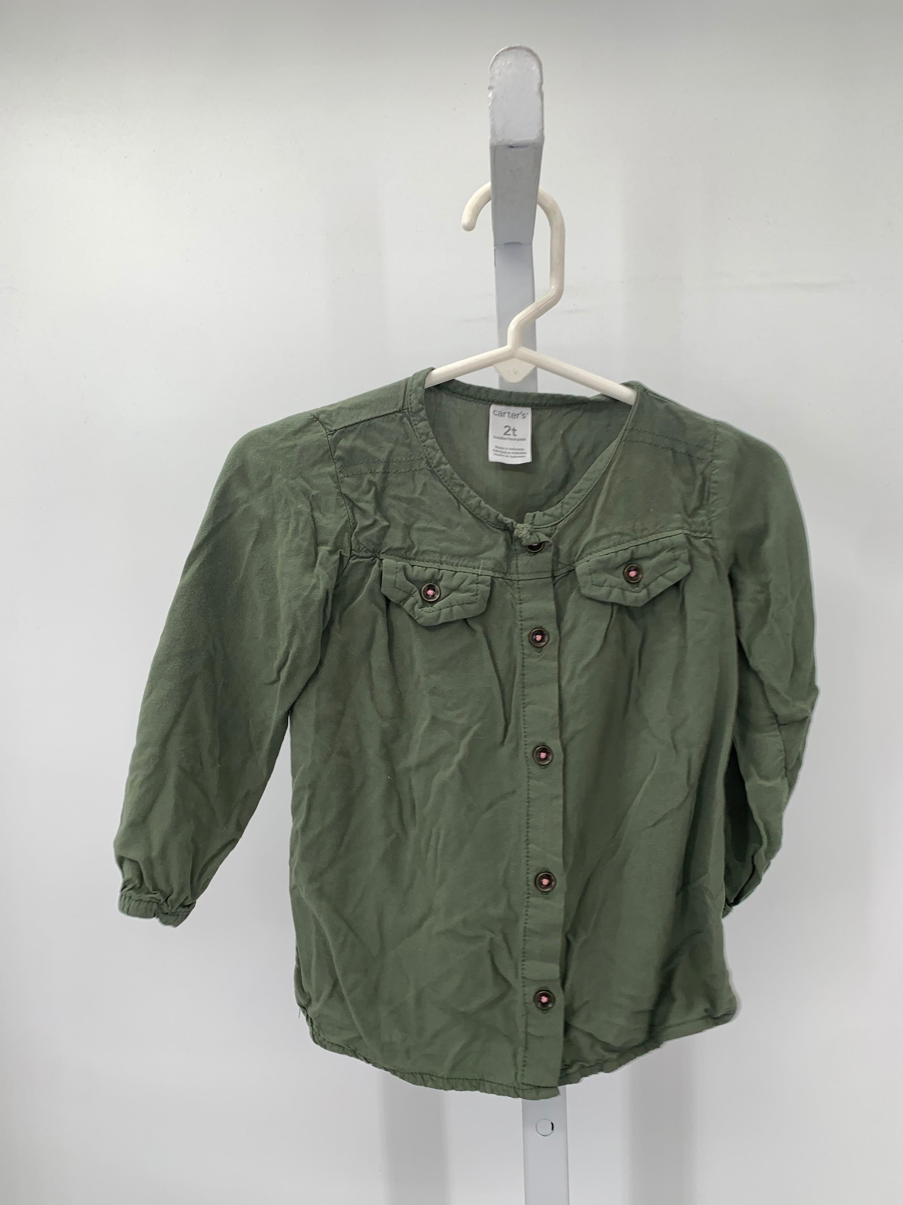 Carters Size 2T Girls Long Sleeve Shirt