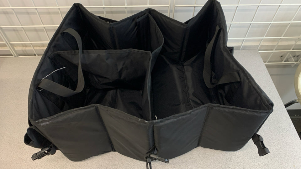 LL BEAN BLACK COLLAPSIBLE CAR ORGANIZER.