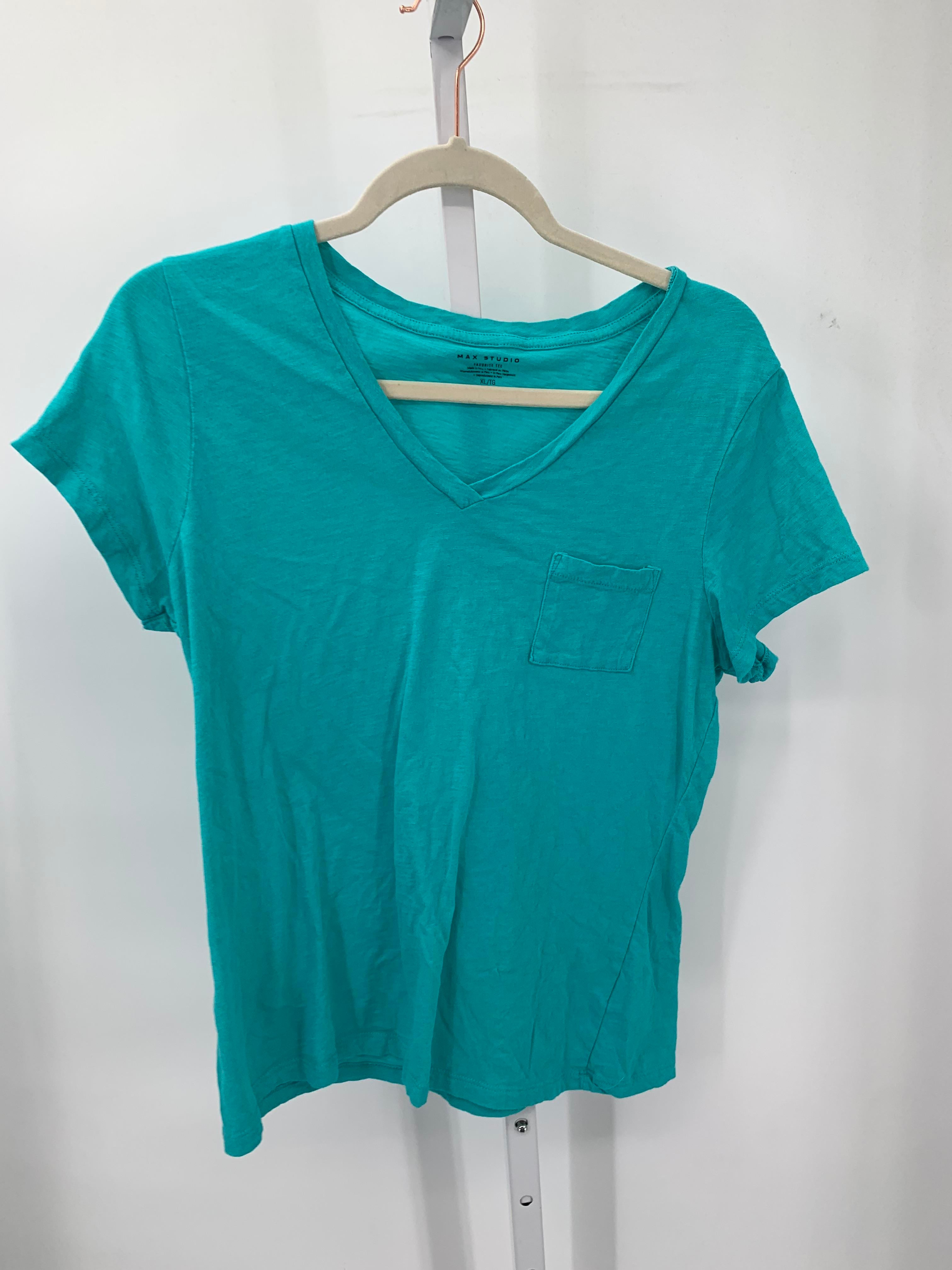 Max Studio Size Extra Large Misses Short Sleeve Shirt