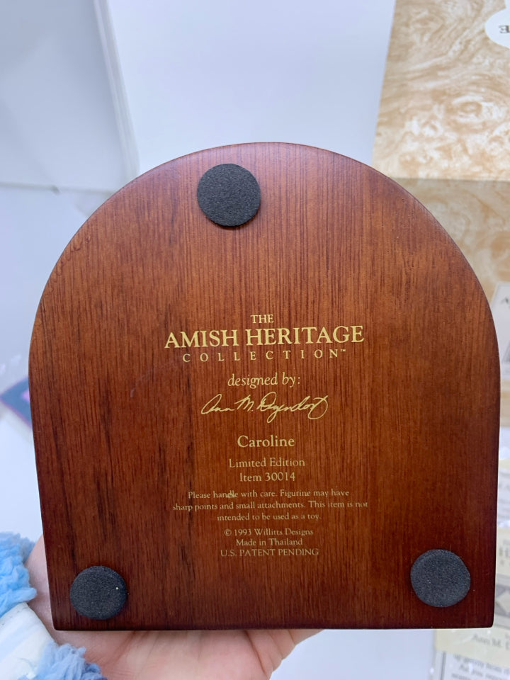 GIRL WITH DOLL IN CRADLE- AMISH HERITAGE COLLECTION.