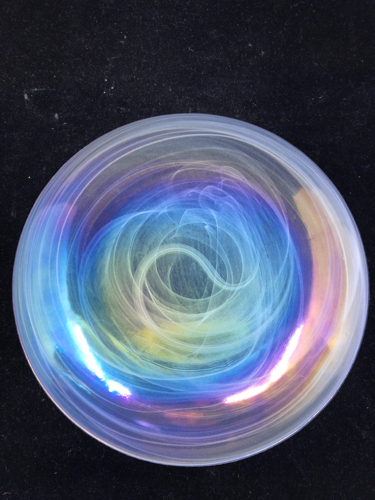 4PC IRIDESCENT PLATES.