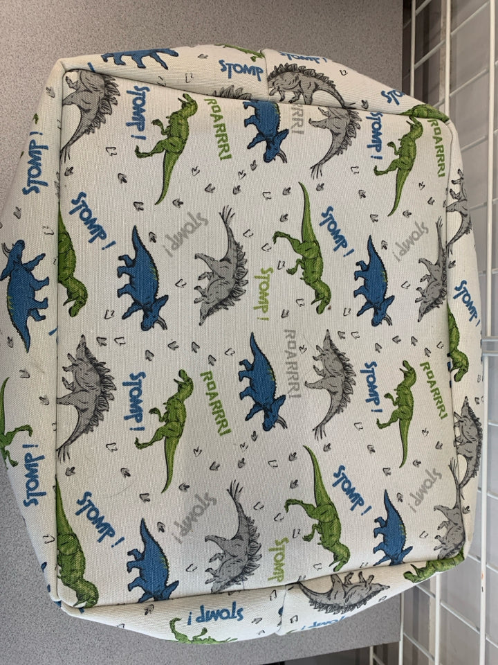 BLUE DINO CLOTH STORAGE BIN.