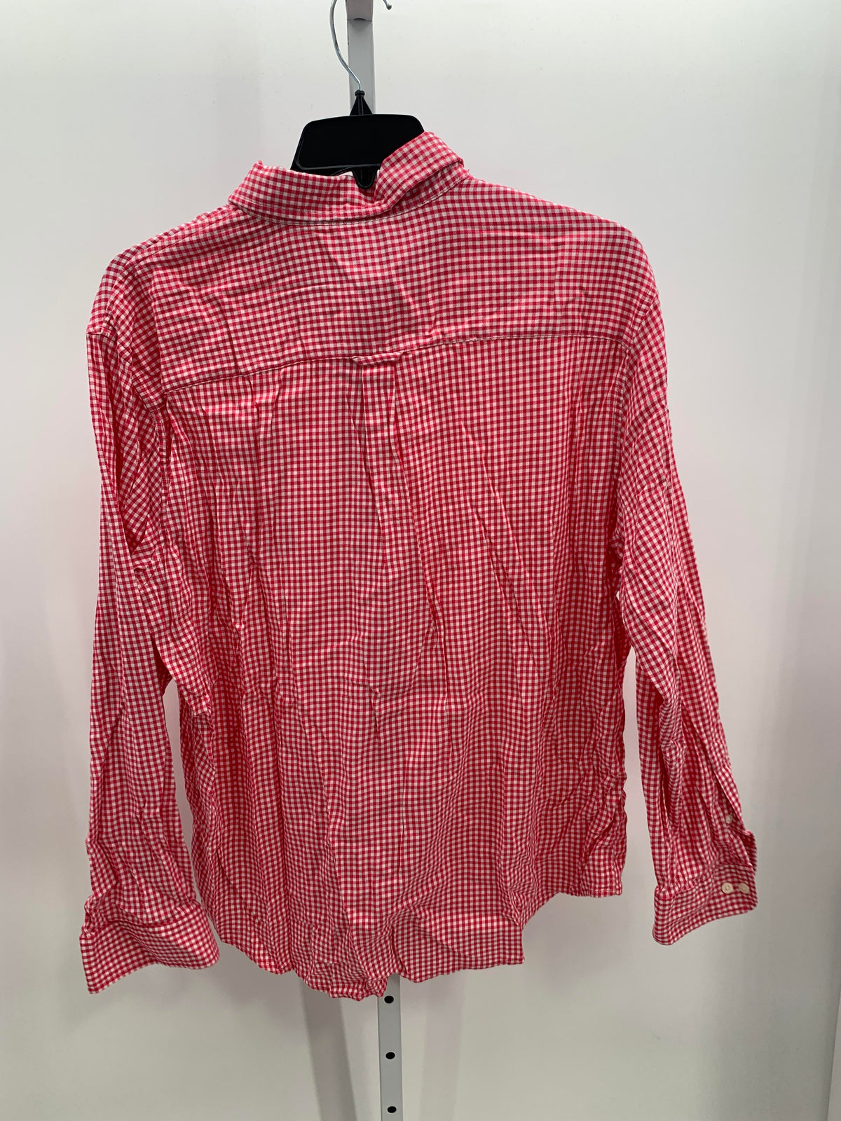 PINK CHECK BUTTON DOWN
