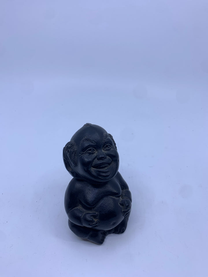 HEAVY BLACK SITTING BUDDAH.