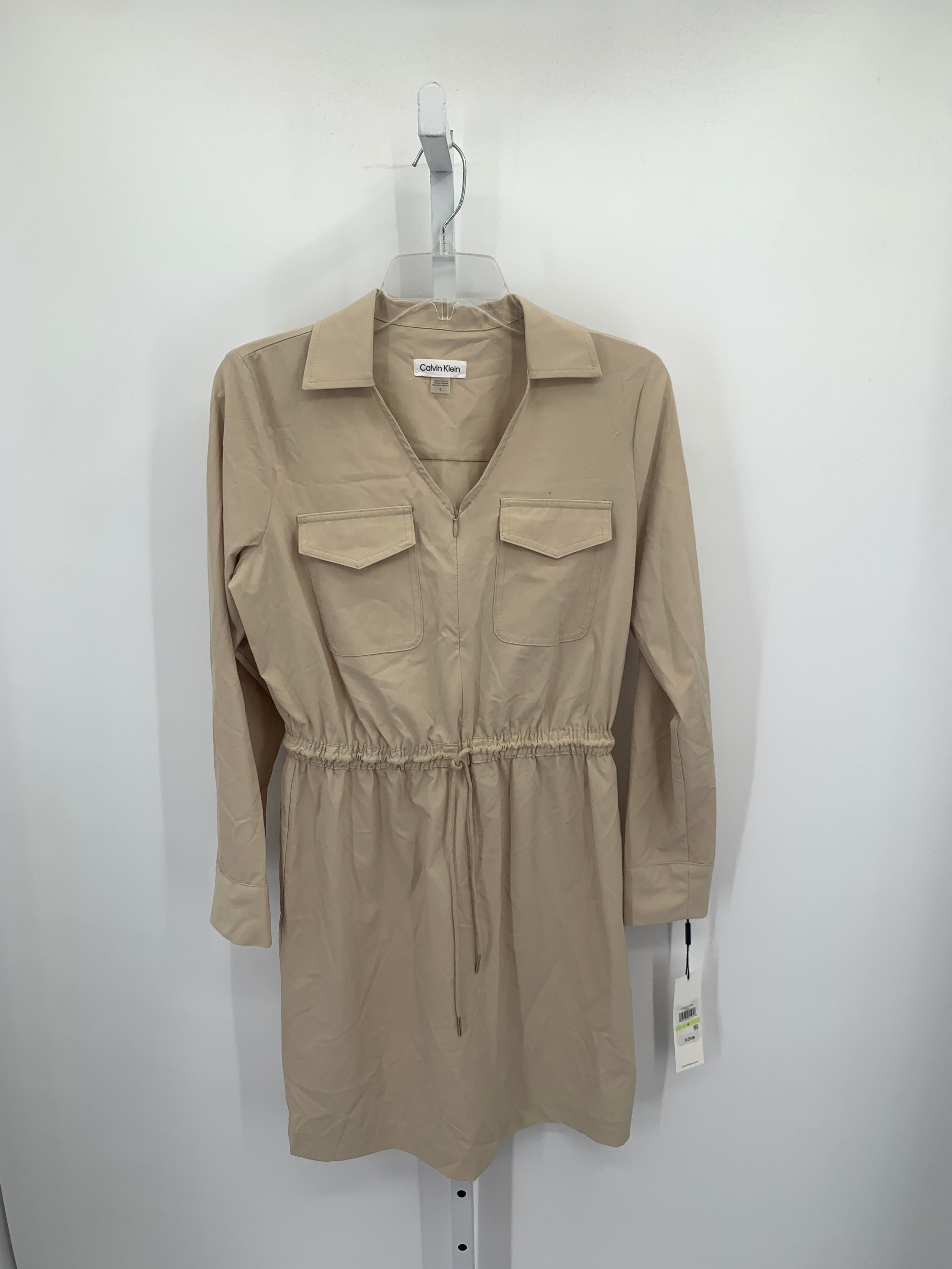 Calvin Klein Size 4 Misses Long Sleeve Dress