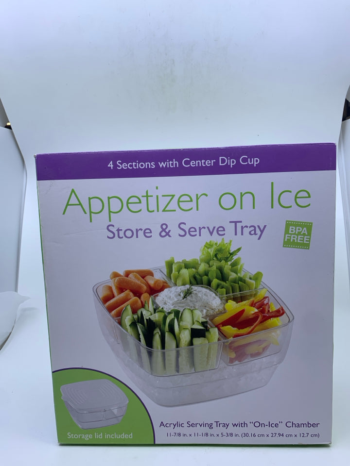 NIB APPETIZER TRAY ON ICE SET.