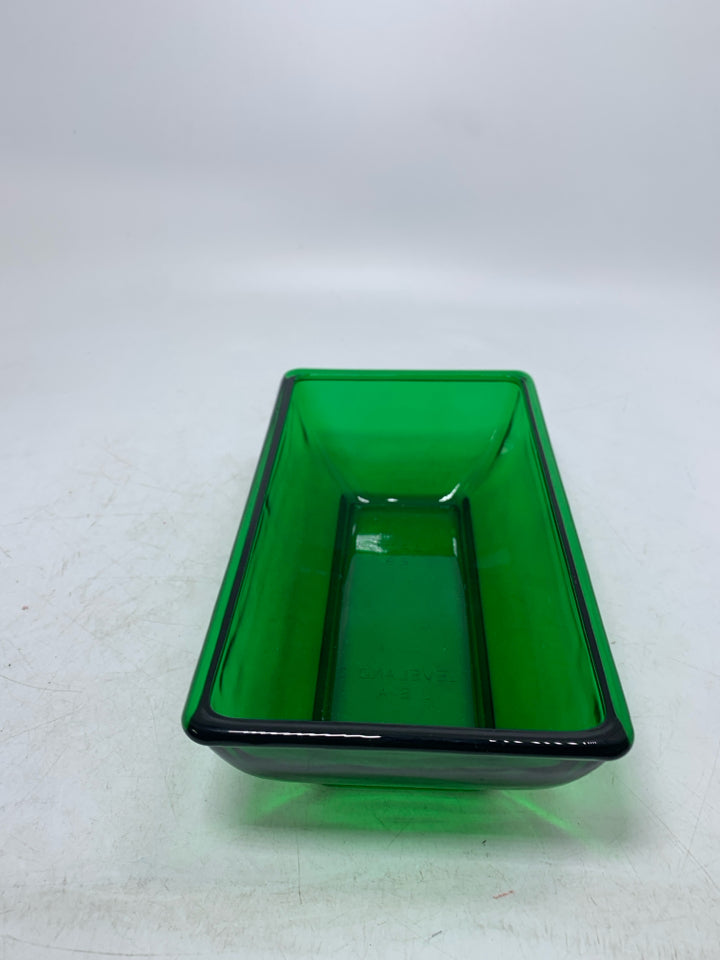 VTG DARK GREEN SMALL LOAF PAN.