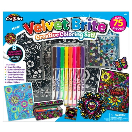 Cra-Z-Art Velvet Brite Creative Coloring Set  Art & Craft Kit  Multicolor  Begin