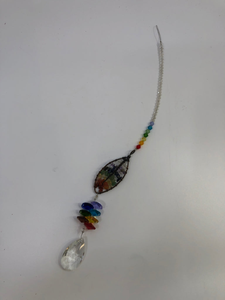 CHAKRA CRYSTAL SUNCATCHER HANGING.