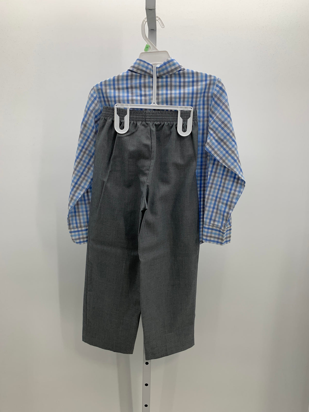 BLUE PLAID BTN DOWN SHIRT AND PANTS