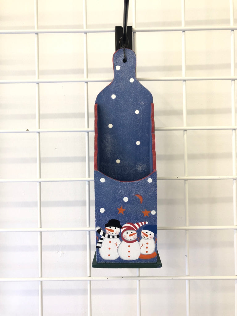 SNOWMAN WALL HANGING POCKET.