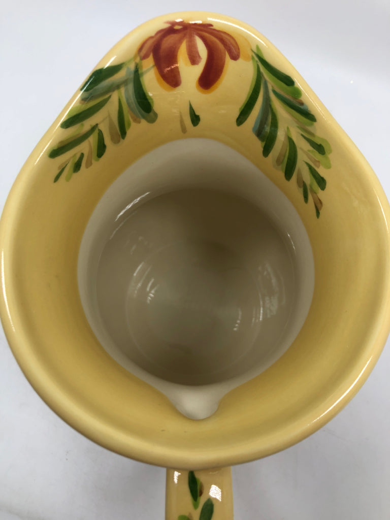 YELLOW PAINTED PITCHER.
