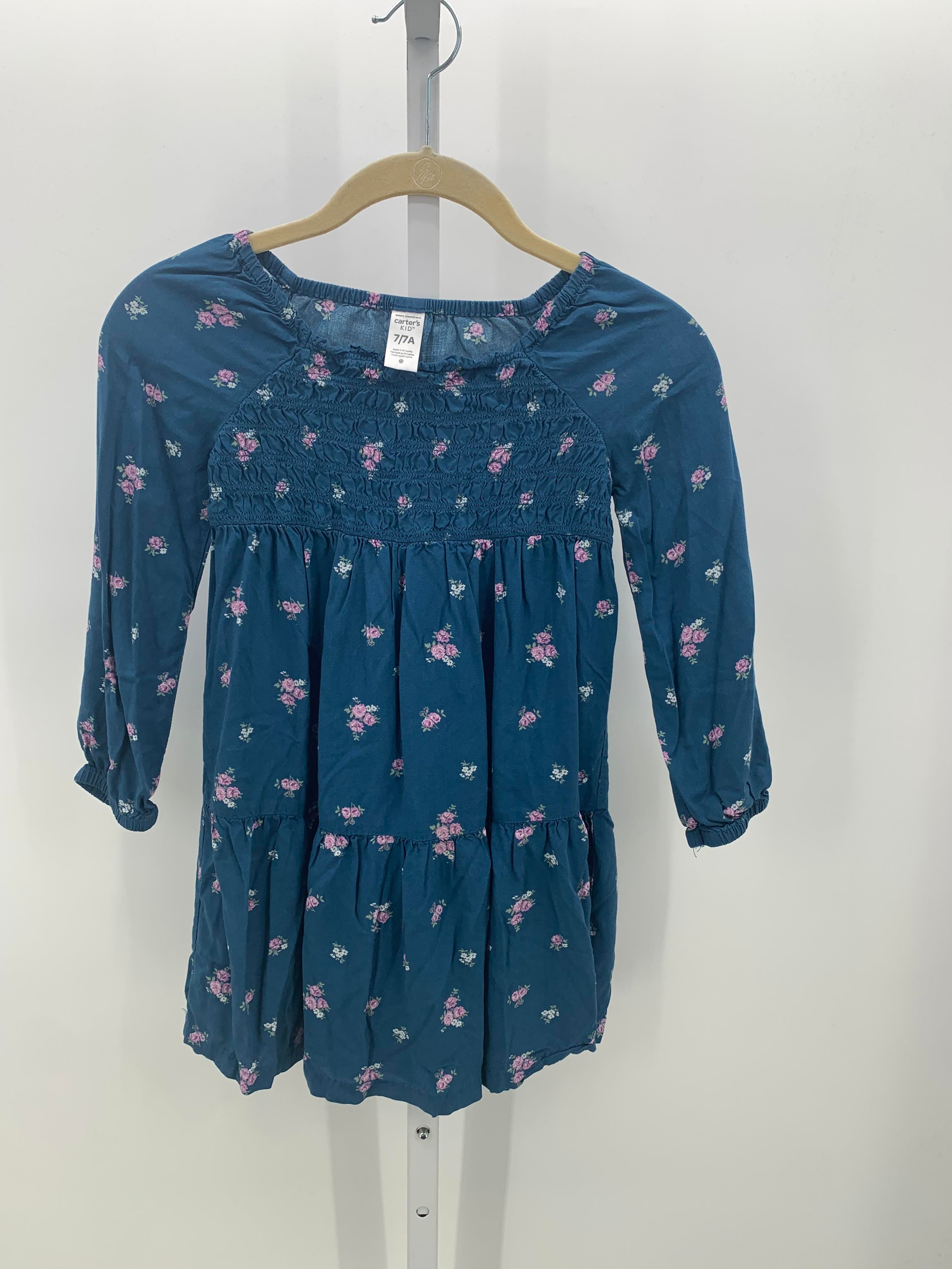 Carters Size 7 Girls Long Sleeve Dress