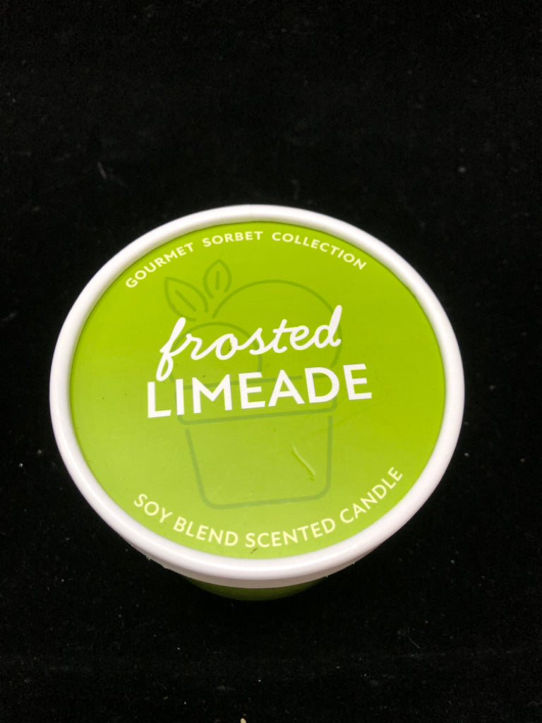 FROSTED LIMEADE CANDLE.
