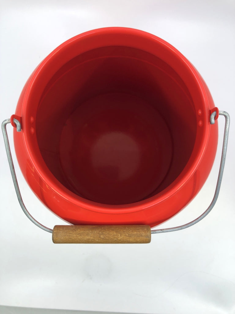 RED MILK JUG W HANDLE IKEA.