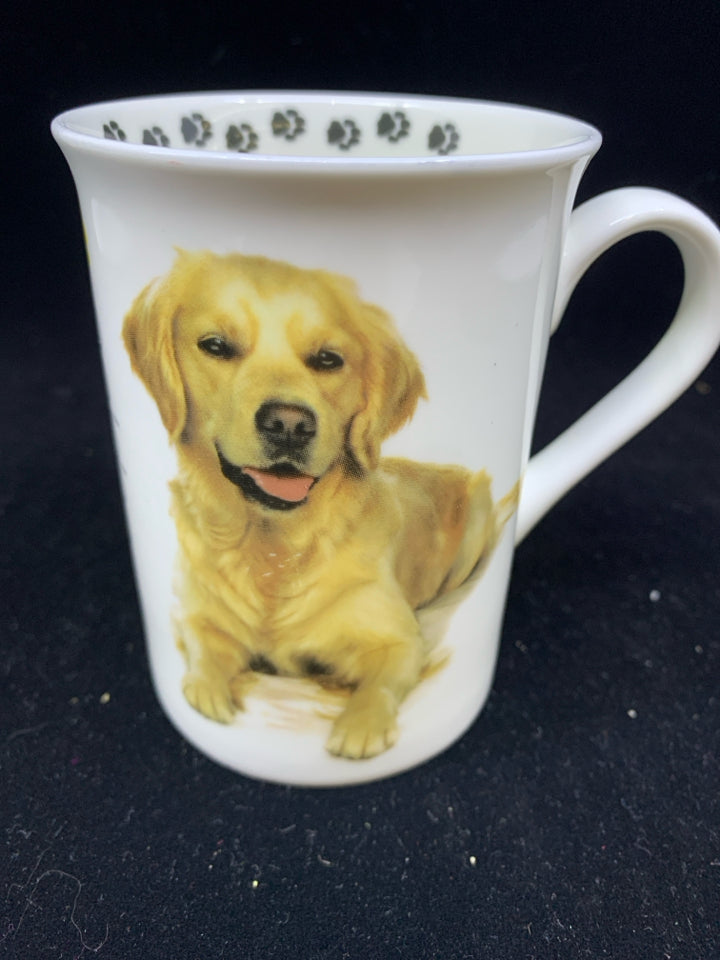 WHITE GOLDEN RETRIEVER MUG.