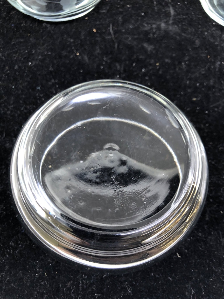 5 PC CLEAR GLASS STACK SET-PRINCESS HOUSE.