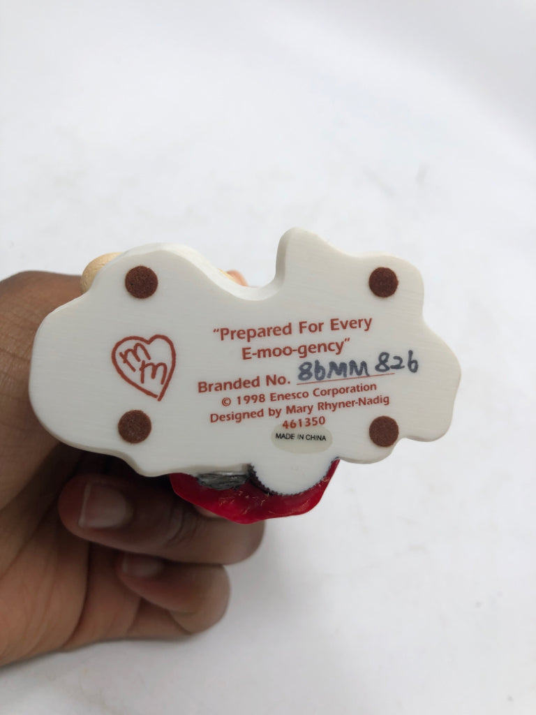 "PREPARED FOR EVERY E-MOO-GENCY" MARY MOOMOOS FIGURINE.