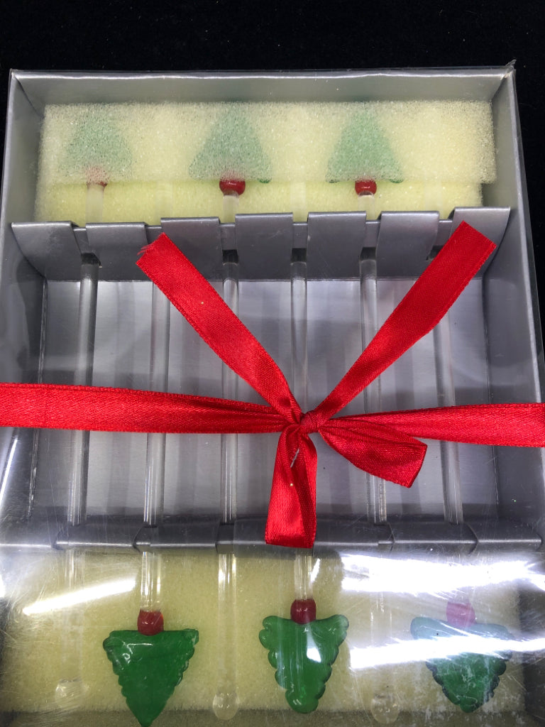 6 NIB TREE STIRRERS.