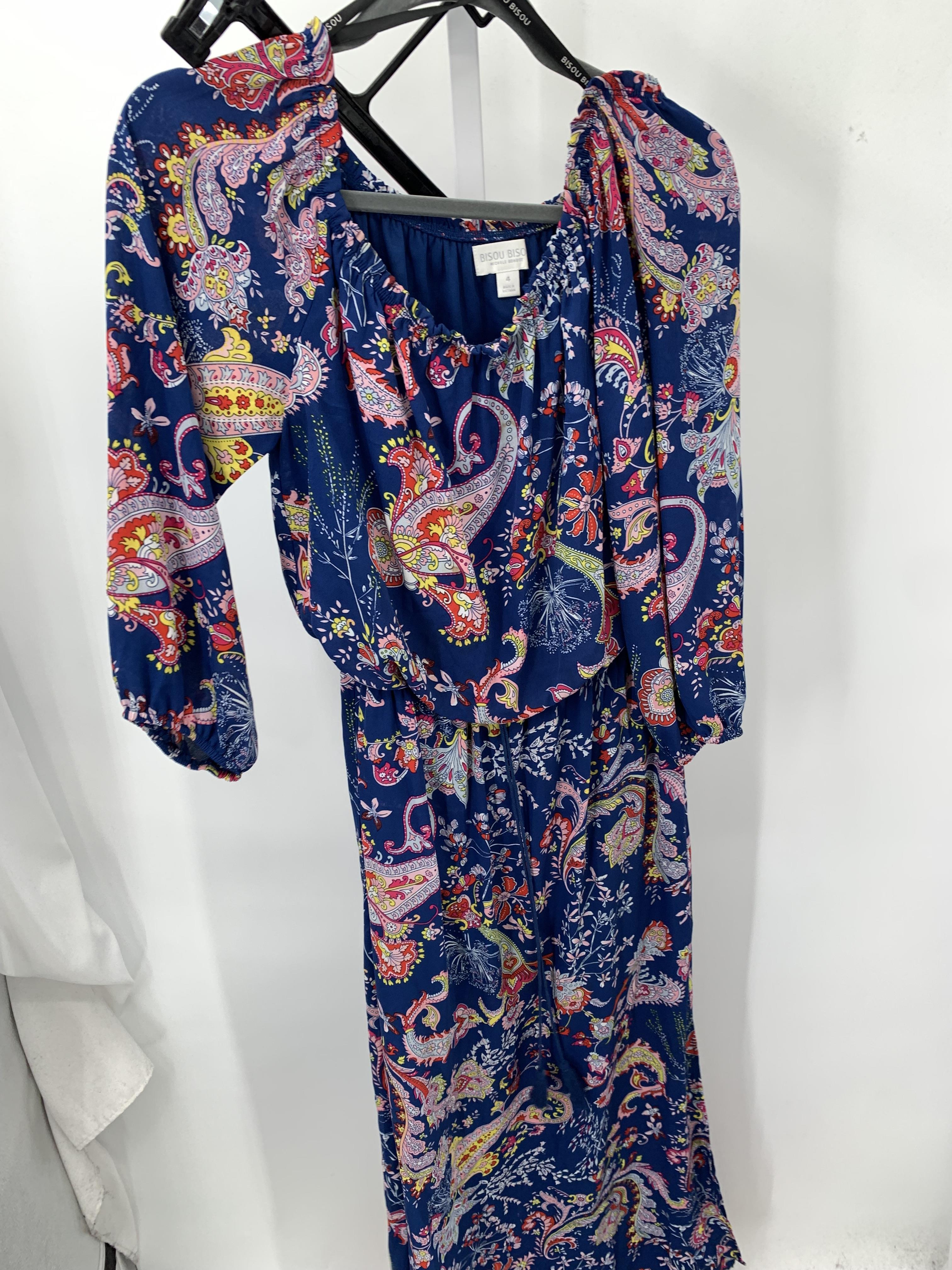 Bisou Bisou Size 4 Misses Long Sleeve Dress