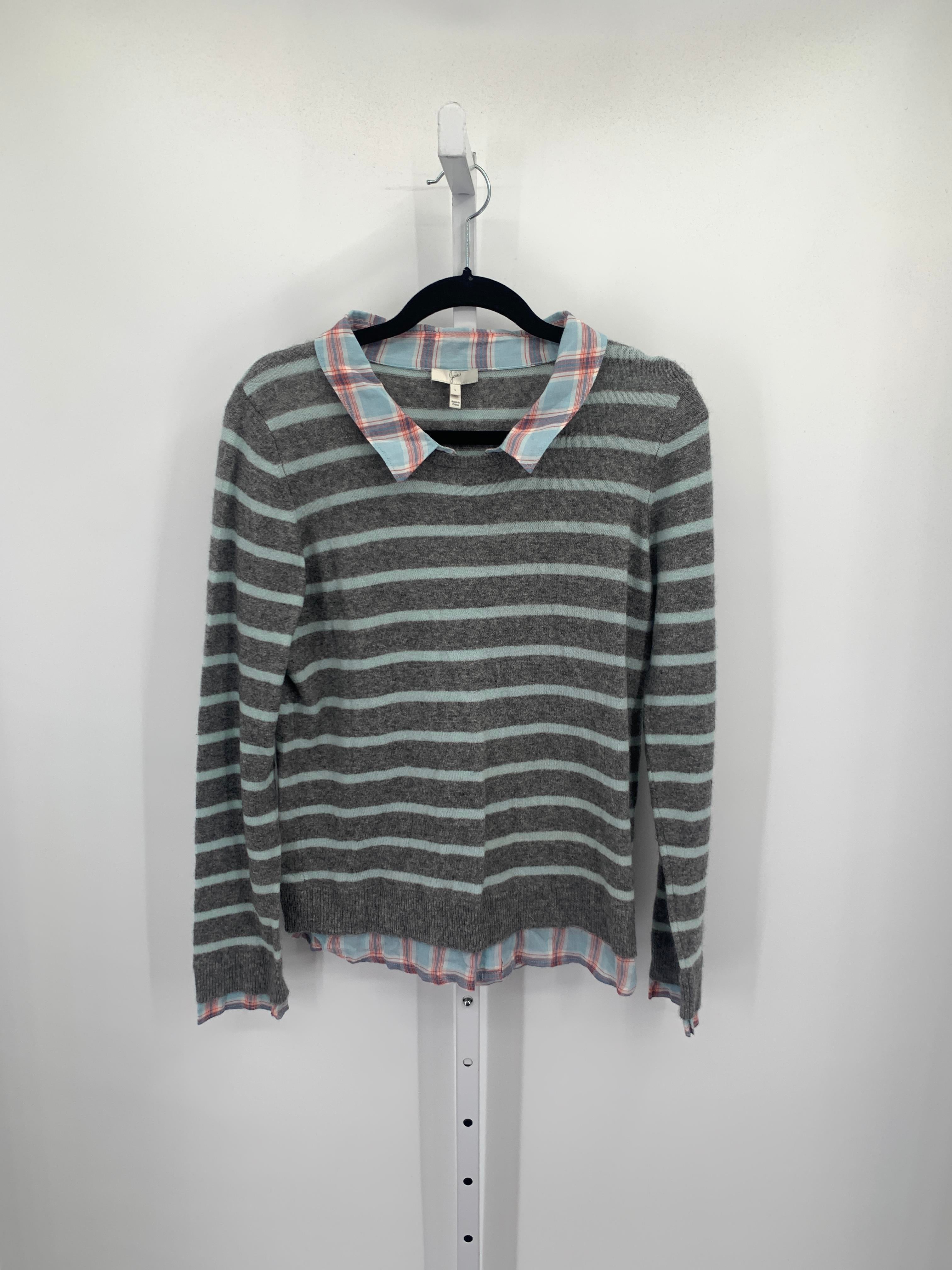 Joie Size Large Misses Long Slv Sweater