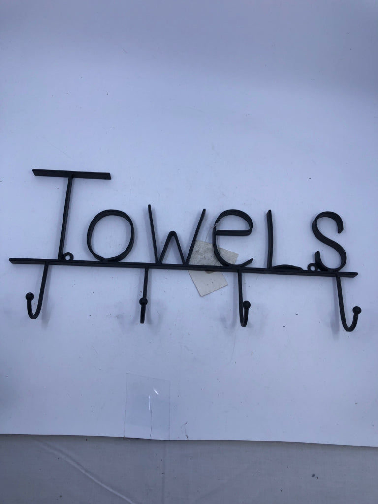 BLACK METAL "TOWELS" HOOKS 4.