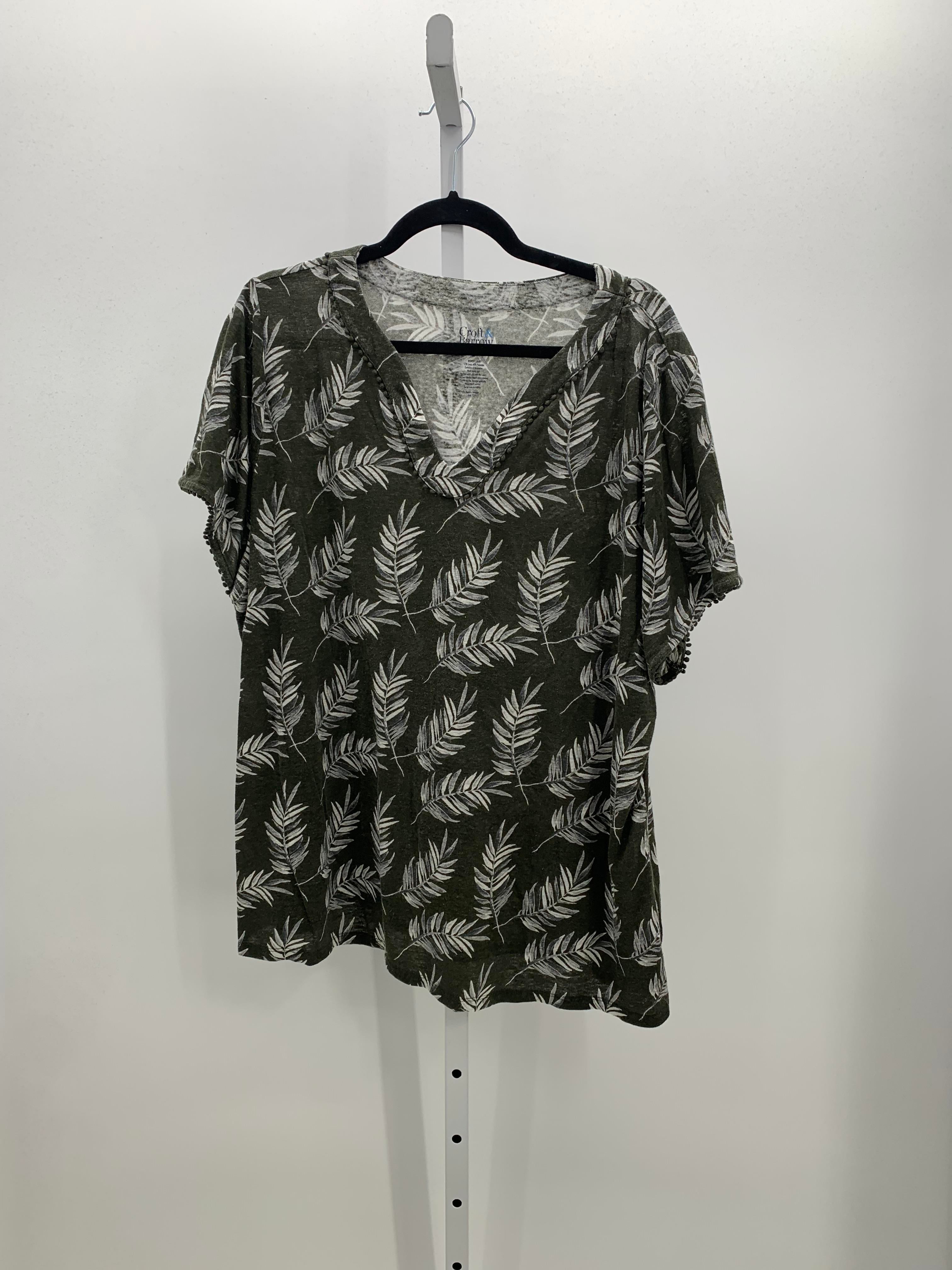 Croft & Barrow Size 2X Womens Short Sleeve Shirt