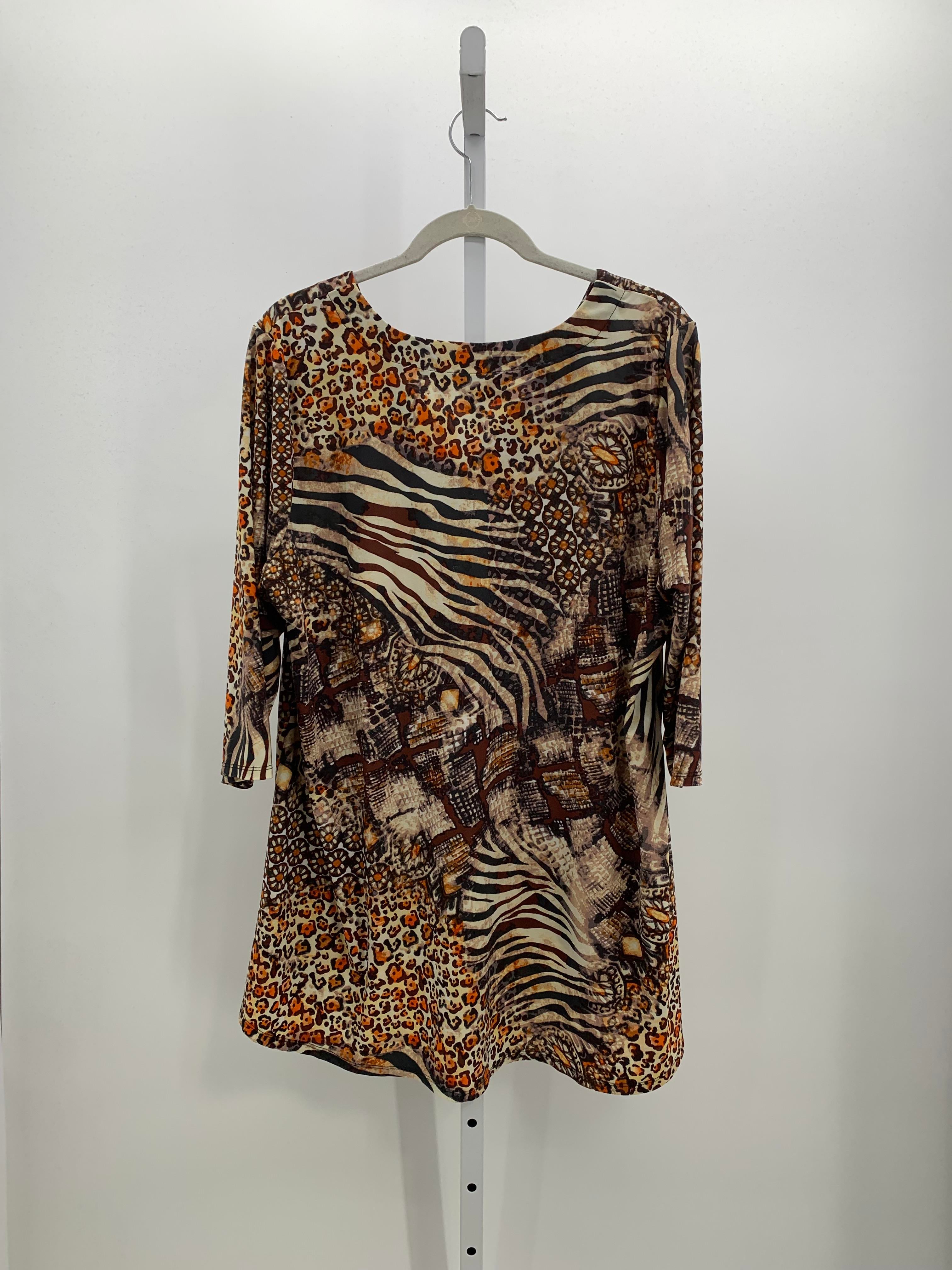 Attitudes Size 1X Womens 3/4 Sleeve Shirt