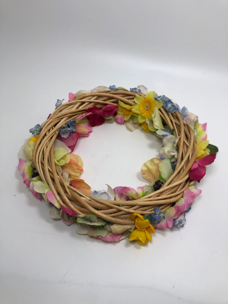 SM COLORFUL FLORAL WREATH.