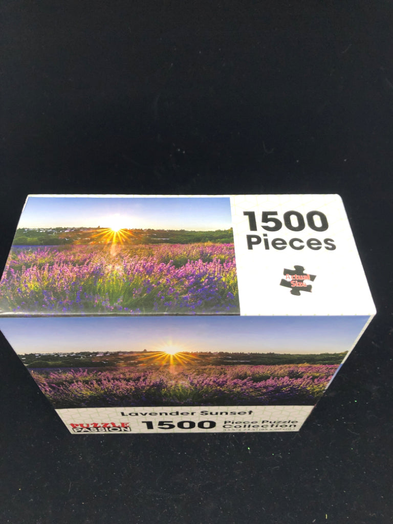 NIB LAVENDER SUNSET 1500 PC PUZZLE.