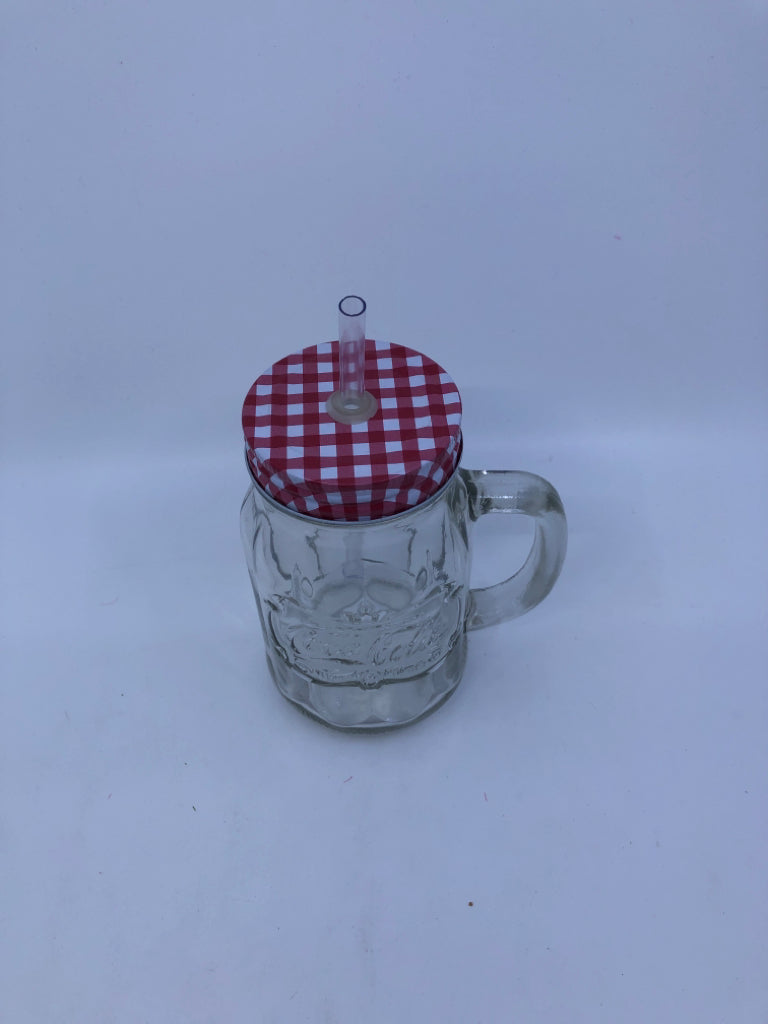 COKE REUSABLE GLASS CUP.