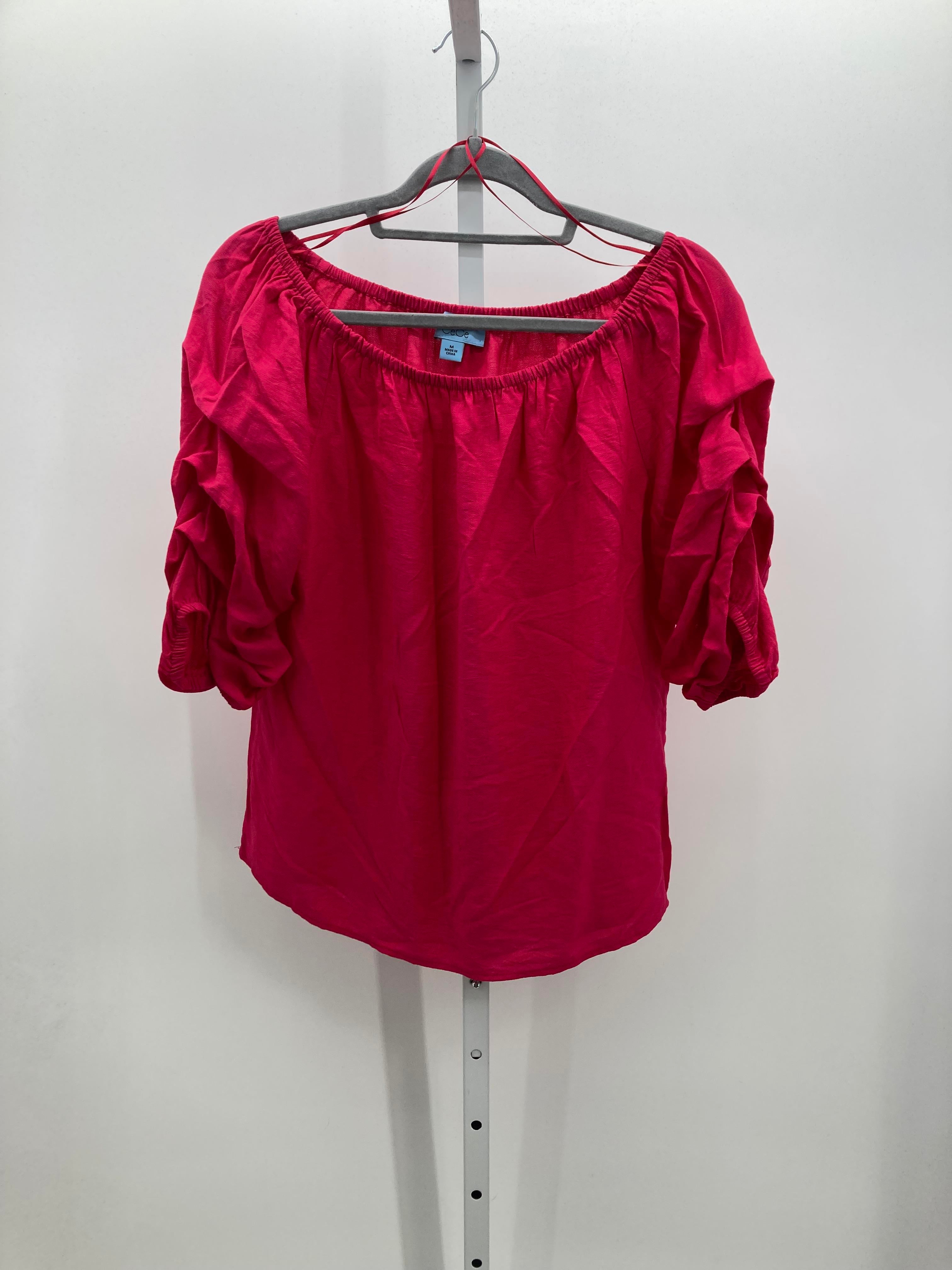 CeCe Size Medium Misses Short Sleeve Shirt