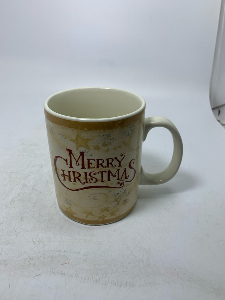 PRIMITIVE LARGE LET IT SNOW SNOWMAN CUP.