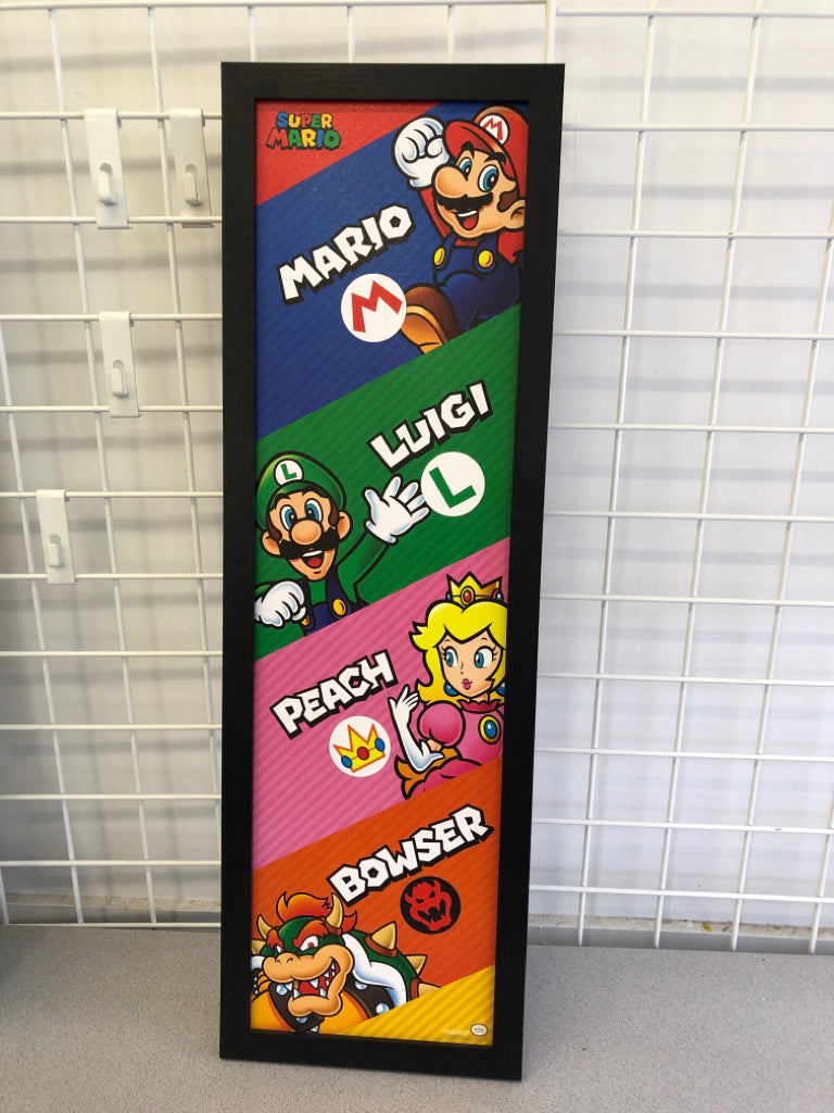 SUPER MARIO BRO CHARACTERS WALL ART.