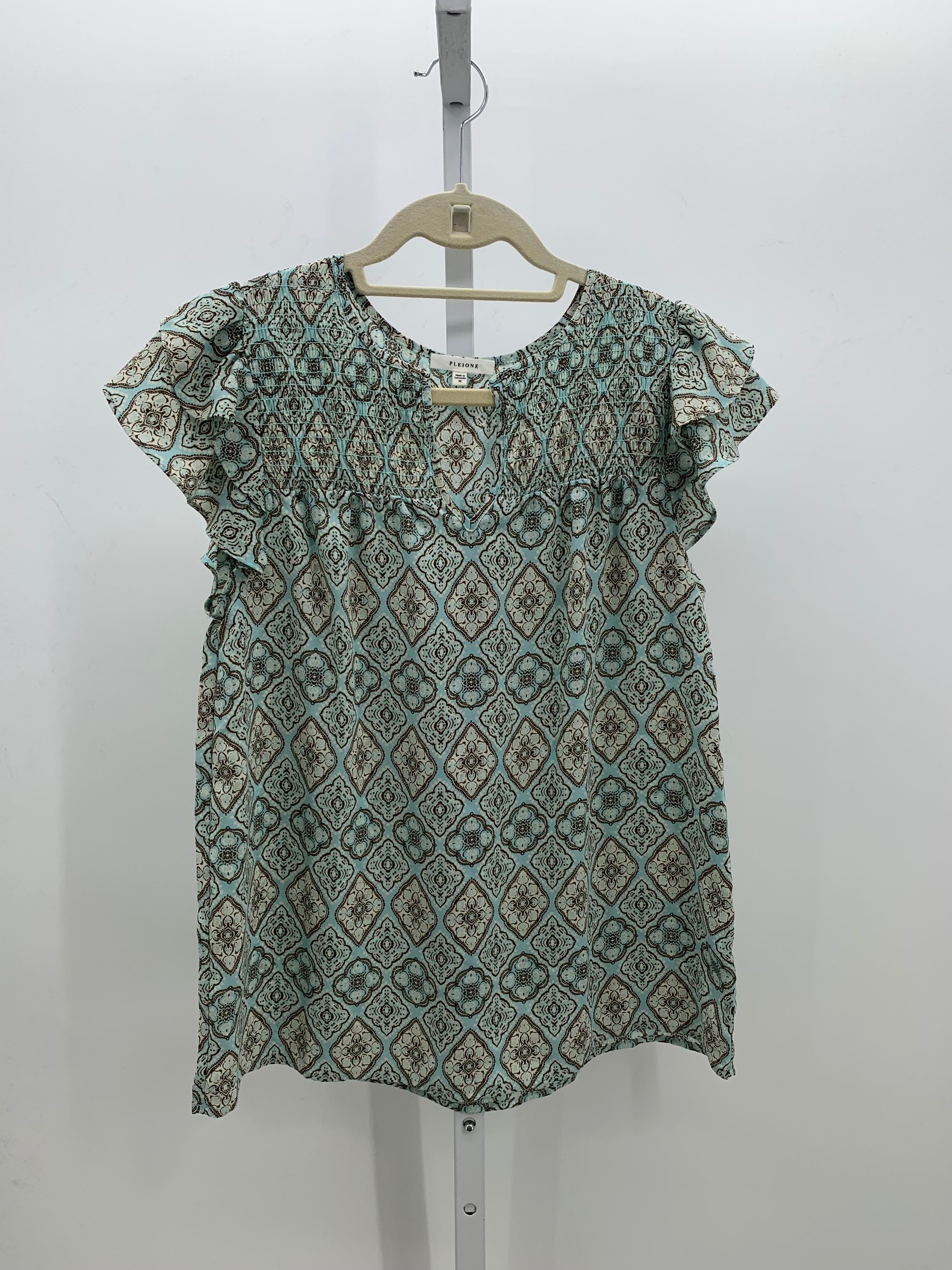 Pleione Size Medium Misses Short Sleeve Shirt