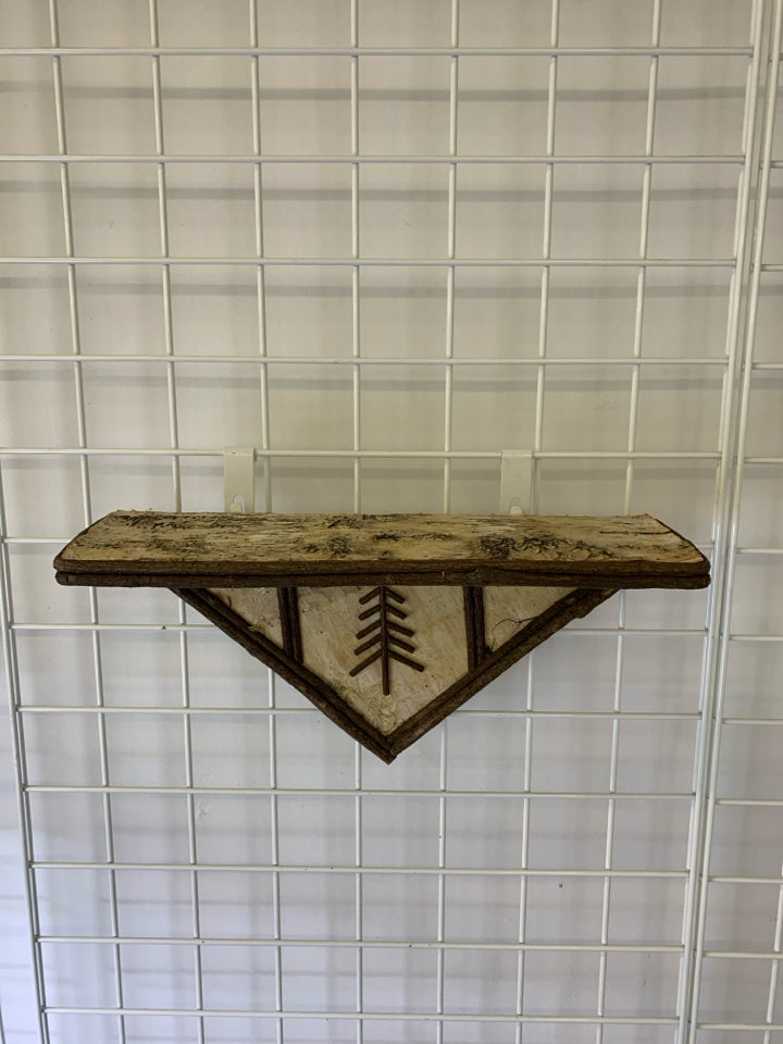 ADIRONDACK BROWN TWIG WOOD SHELF.