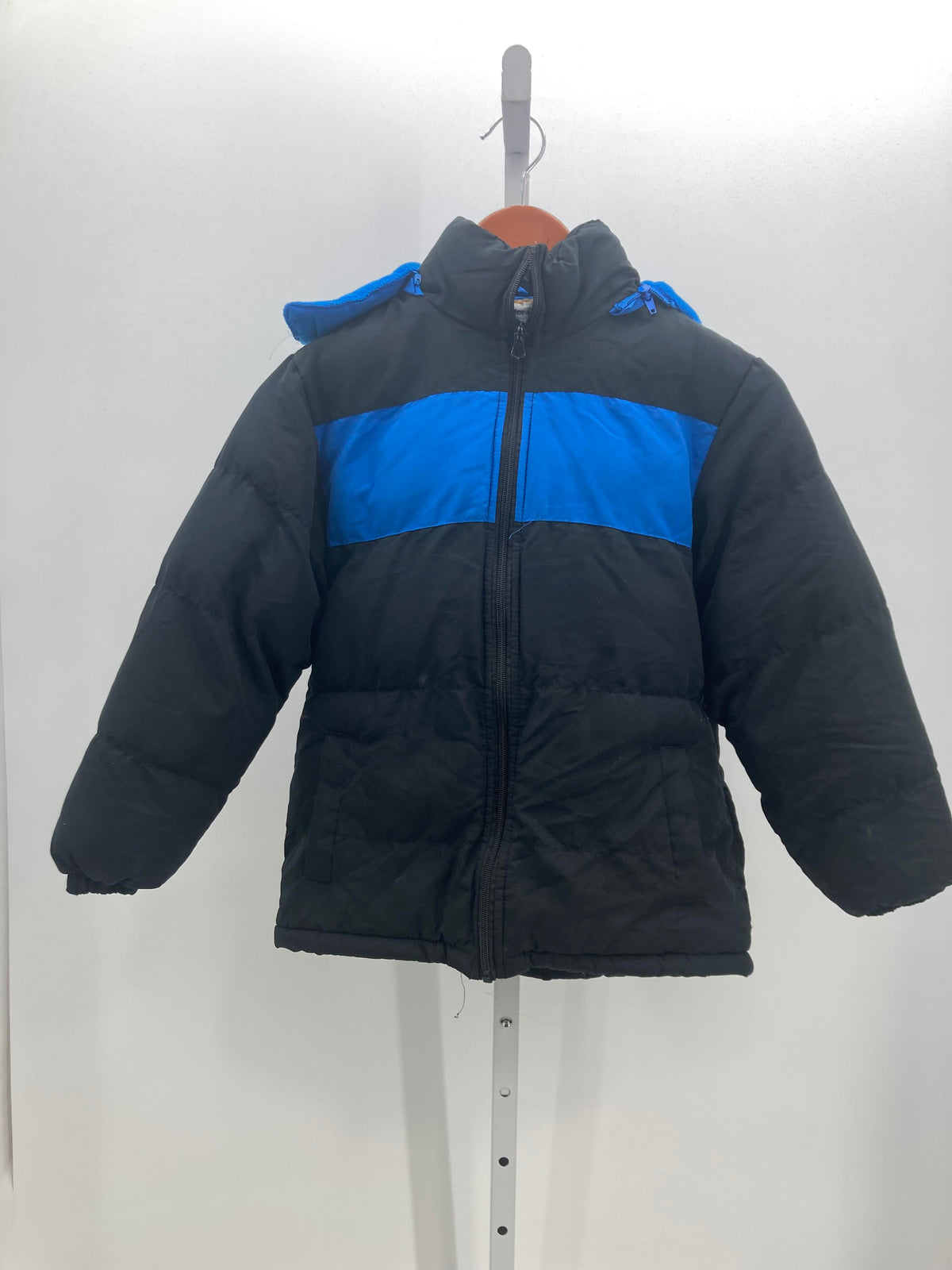 BLUE HOODED ZIP
