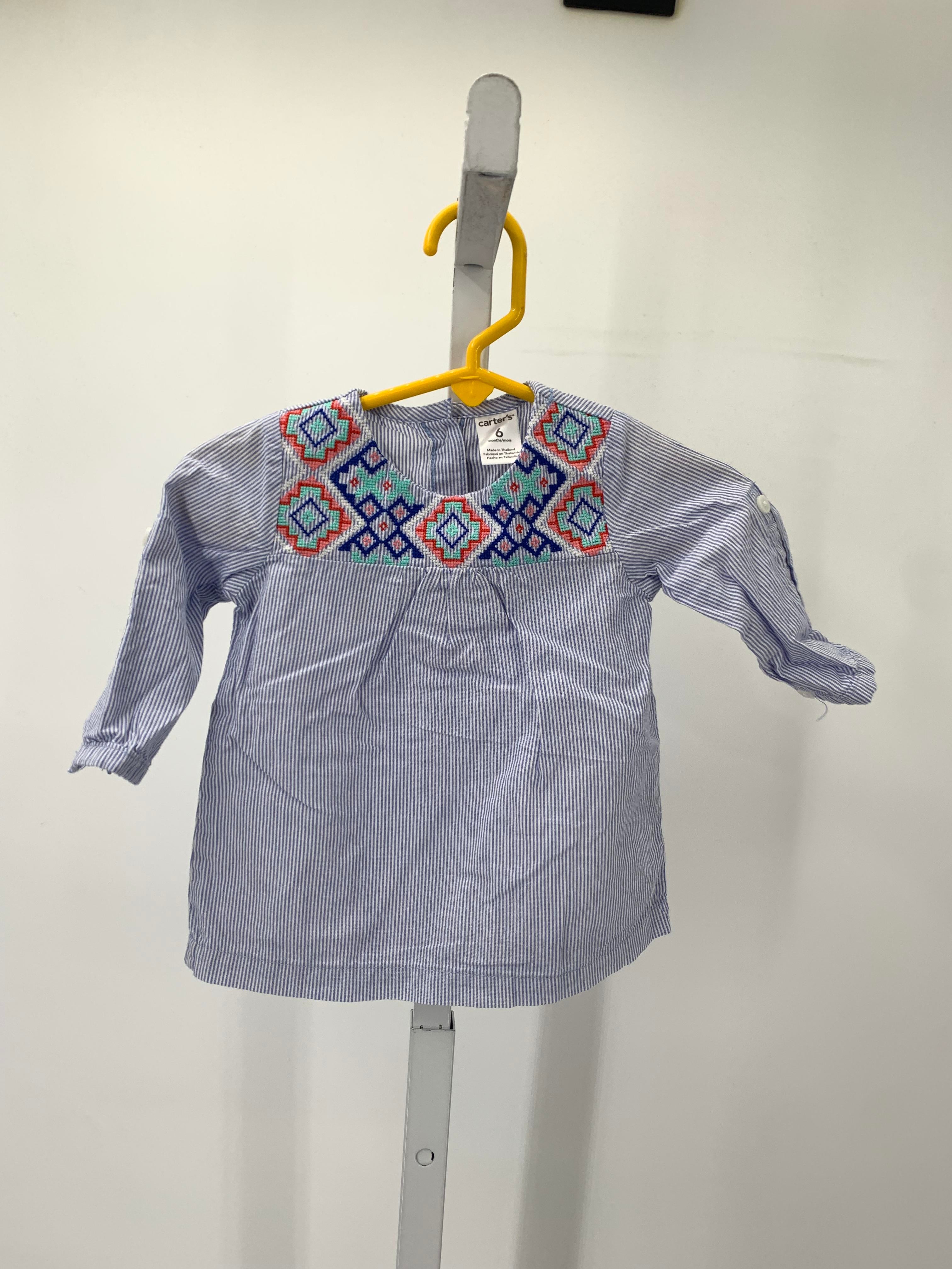 Carters Size 6 Months Girls Short Sleeve Shirt