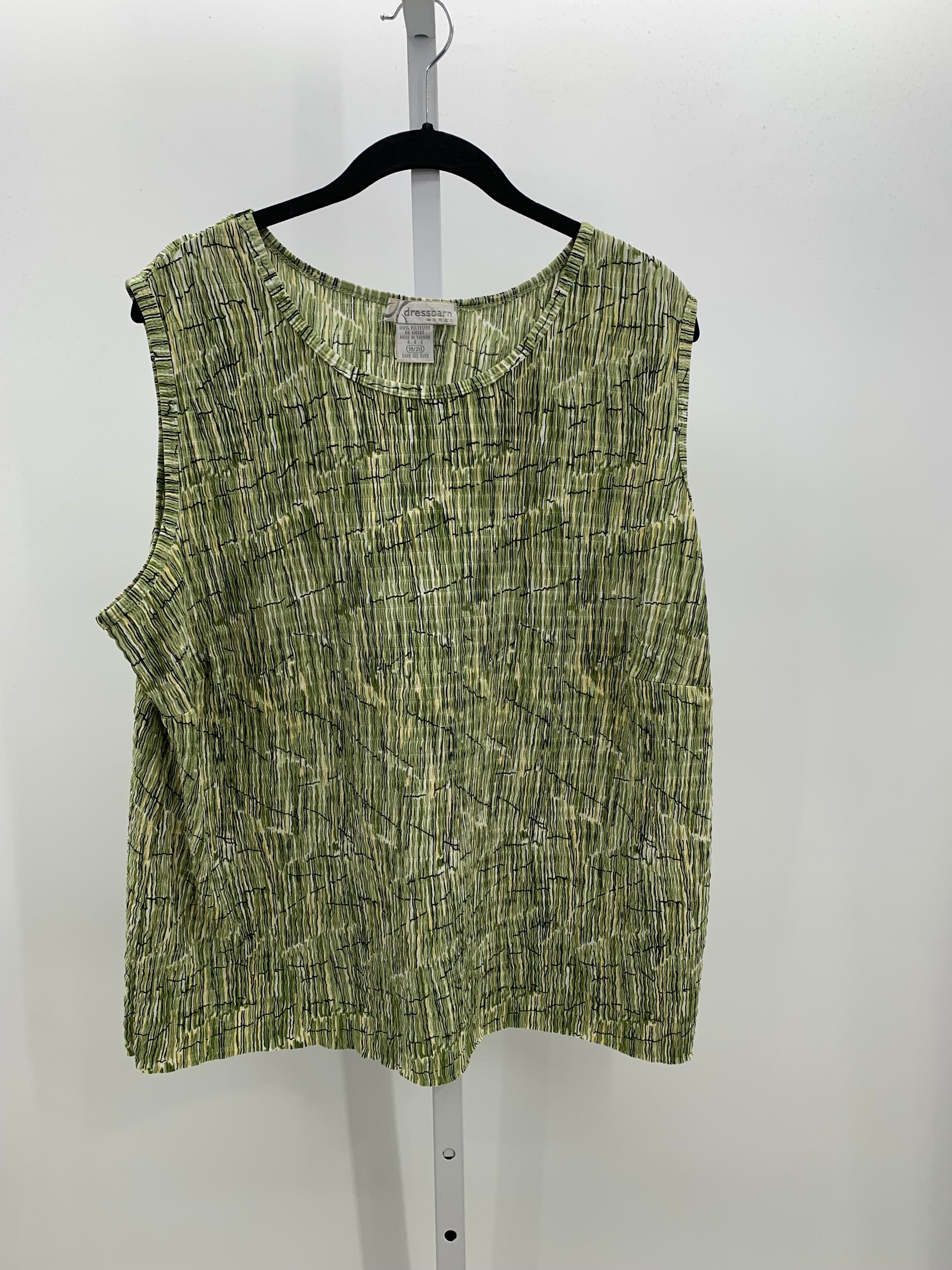 Dress Barn Size 18/20 W Womens Sleeveless Shirt