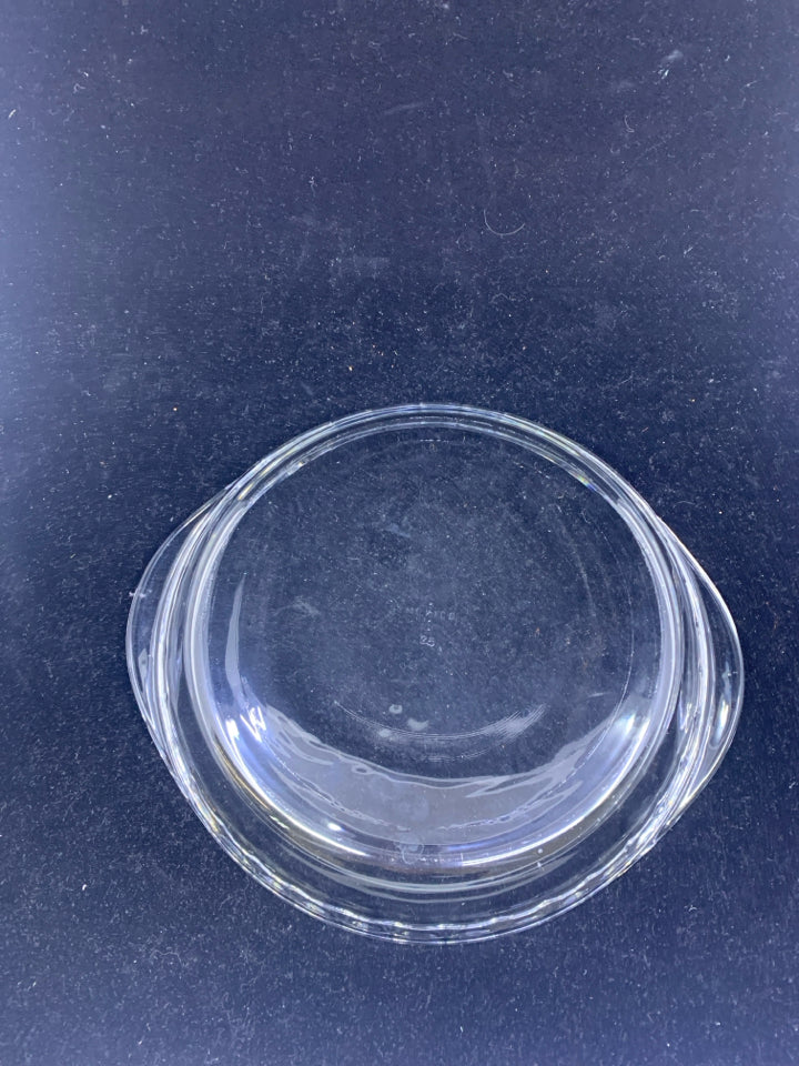 CLEAR GLASS PIE PLATE.