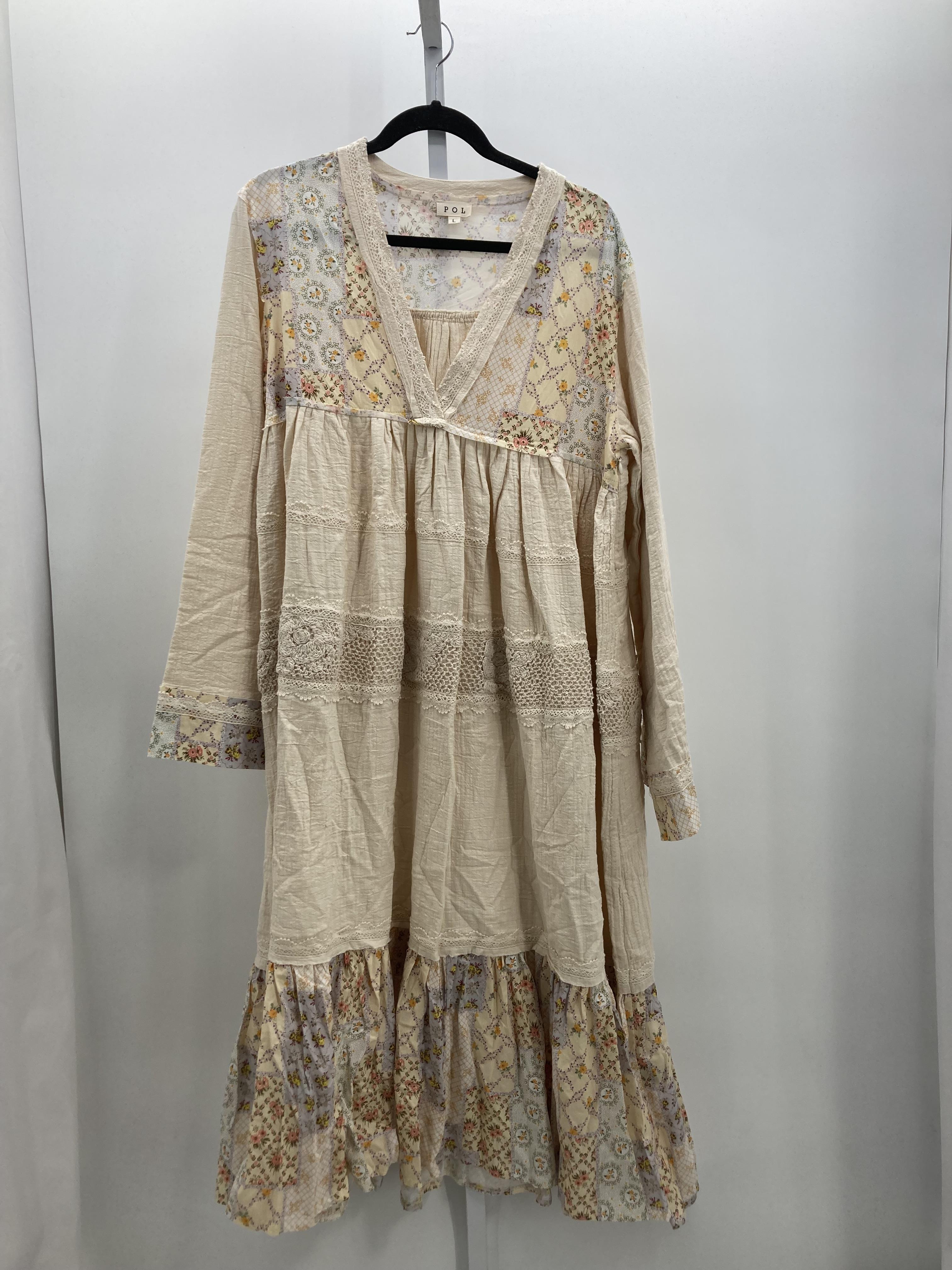 Size Large Misses Long Sleeve Dress