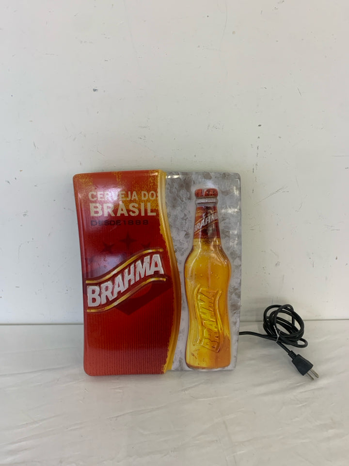 BRAHMA BEER LIGHT UP SIGN.