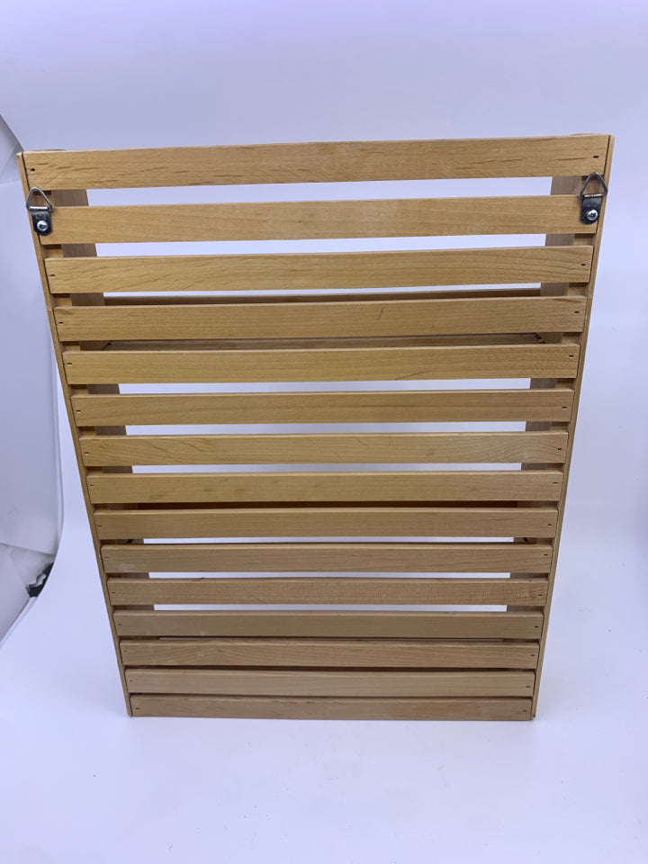 BLONDE WOOD 3 TIER SPICE RACK.