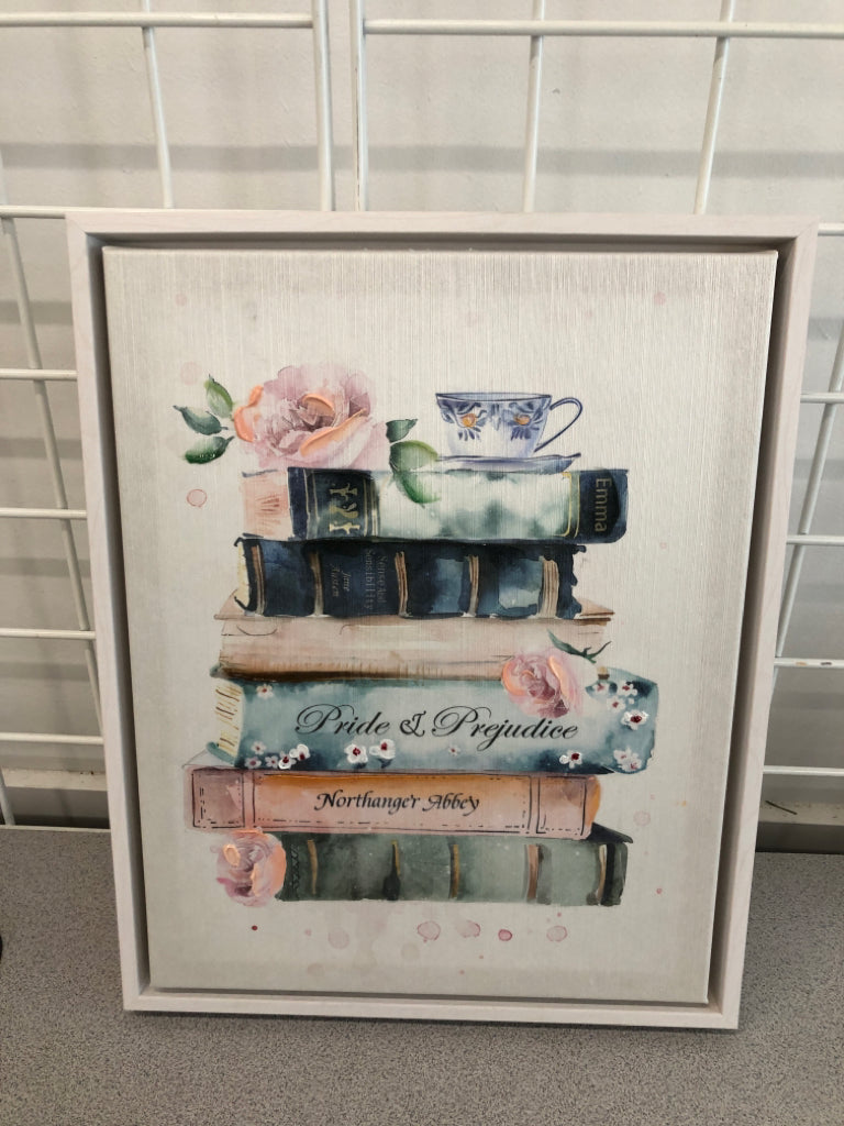 PRIDE & PREJUDICE BOOK STACK CANVAS.