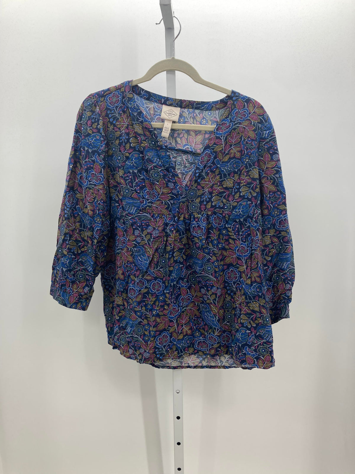 St. Johns Bay Size Large Misses 3/4 Sleeve Shirt